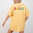 Paras Make It Possible Teacher Paraprofessional Paraeducator Women's Comfort Colors T-Shirt Back Print Mustard