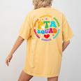 Parents Teacher Association Team Supporter PTA Squad For Men Women Girls Kids Women's Comfort Colors T-Shirt Back Print Mustard