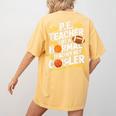 PE Coach PE Teacher Like Normal Teacher But Cooler Women's Comfort Colors T-Shirt Back Print Mustard