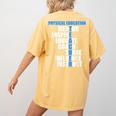 PE Physical Education Teacher For PE Teacher Women's Comfort Colors T-Shirt Back Print Mustard PE Physical Education Teacher For PE Teacher Women's Comfort Colors T-Shirt Back Print Mustard