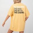 PE Teacher The Man Myth Legend Women's Comfort Colors T-Shirt Back Print Mustard PE Teacher The Man Myth Legend Women's Comfort Colors T-Shirt Back Print Mustard