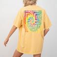 PE Teacher Phys Ed Tie Dye Physical Education Appreciation Women's Comfort Colors T-Shirt Back Print Mustard