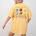 PE Teacher The More You Say Physical Education Teacher Women's Comfort Colors T-Shirt Back Print Mustard