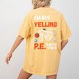 PE Teacher Voice PE Teacher School Fitness Class Women's Comfort Colors T-Shirt Back Print Mustard PE Teacher Voice PE Teacher School Fitness Class Women's Comfort Colors T-Shirt Back Print Mustard