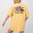 Peace Love Coffee Science Teacher Women's Comfort Colors T-Shirt Back Print Mustard Peace Love Coffee Science Teacher Women's Comfort Colors T-Shirt Back Print Mustard