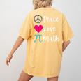 Peace Love Math Maths Teacher Pi Symbol Men Women Women's Comfort Colors T-Shirt Back Print Mustard Peace Love Math Maths Teacher Pi Symbol Men Women Women's Comfort Colors T-Shirt Back Print Mustard