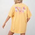 Physical Education Halloween Bow Checkered Teacher Ghost PE Women's Comfort Colors T-Shirt Back Print Mustard