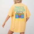 Physical Education Is My Jam PE Teacher Women's Comfort Colors T-Shirt Back Print Mustard