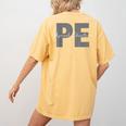 Physical Education PE Teacher Phys Ed Student Grad Women's Comfort Colors T-Shirt Back Print Mustard