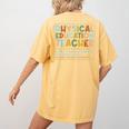 Physical Education Teacher In My PE Teacher Era For Men Women Kids Women's Comfort Colors T-Shirt Back Print Mustard