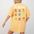 Pi Menu 314 Pi Symbol Math Teacher Happy Pi Day Women's Comfort Colors T-Shirt Back Print Mustard