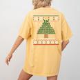 Pi Tree Christmas Math Teacher Ugly Sweater Men Women Kids Women's Comfort Colors T-Shirt Back Print Mustard Pi Tree Christmas Math Teacher Ugly Sweater Men Women Kids Women's Comfort Colors T-Shirt Back Print Mustard