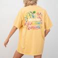 Pre-K Where The Adventure Begins Preschool Teachers Students Women's Comfort Colors T-Shirt Back Print Mustard