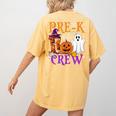 Pre-K Boo Crew Teacher Student Halloween Costume Women's Comfort Colors T-Shirt Back Print Mustard Pre-K Boo Crew Teacher Student Halloween Costume Women's Comfort Colors T-Shirt Back Print Mustard