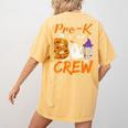 Pre K Boo Crew Teacher Student Halloween Pre Kindergarten Women's Comfort Colors T-Shirt Back Print Mustard Pre K Boo Crew Teacher Student Halloween Pre Kindergarten Women's Comfort Colors T-Shirt Back Print Mustard
