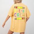 Pre-K Crew PreK Teachers Back To School Women's Comfort Colors T-Shirt Back Print Mustard Pre-K Crew PreK Teachers Back To School Women's Comfort Colors T-Shirt Back Print Mustard