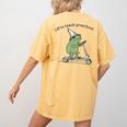 Pre K Grade Teacher Frog Back To School Preschool Women's Comfort Colors T-Shirt Back Print Mustard Pre K Grade Teacher Frog Back To School Preschool Women's Comfort Colors T-Shirt Back Print Mustard