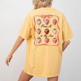 Pre K Is My Jam Teacher Team Crew Preschool Cute Strawberry Women's Comfort Colors T-Shirt Back Print Mustard