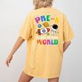 Pre-K Student Teacher Astronaut Space Back To School Women's Comfort Colors T-Shirt Back Print Mustard Pre-K Student Teacher Astronaut Space Back To School Women's Comfort Colors T-Shirt Back Print Mustard