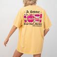 Pre-k Teacher In October We Wear Pink Breast Cancer Women's Comfort Colors T-Shirt Back Print Mustard Pre-k Teacher In October We Wear Pink Breast Cancer Women's Comfort Colors T-Shirt Back Print Mustard