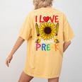 Pre School Teacher Pre-K Teacher Women's Comfort Colors T-Shirt Back Print Mustard