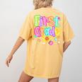 Preppy First Grade Back To School 1st Grade Teacher Girl Kid Women's Comfort Colors T-Shirt Back Print Mustard Preppy First Grade Back To School 1st Grade Teacher Girl Kid Women's Comfort Colors T-Shirt Back Print Mustard