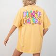 Preppy Kindergarten First Day Of School Teachers Girls Boys Women's Comfort Colors T-Shirt Back Print Mustard