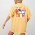 Preschool Boo Crew Preschool Halloween Costume Teacher Kid Women's Comfort Colors T-Shirt Back Print Mustard Preschool Boo Crew Preschool Halloween Costume Teacher Kid Women's Comfort Colors T-Shirt Back Print Mustard