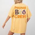 Preschool Boo Crew Preschool Halloween Teacher Women's Comfort Colors T-Shirt Back Print Mustard Preschool Boo Crew Preschool Halloween Teacher Women's Comfort Colors T-Shirt Back Print Mustard