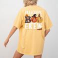 Preschool Boo Crew Teacher Halloween Women's Comfort Colors T-Shirt Back Print Mustard Preschool Boo Crew Teacher Halloween Women's Comfort Colors T-Shirt Back Print Mustard