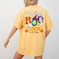 Preschool Boo Crew Teacher Student Halloween Costume Men Women Kids Women's Comfort Colors T-Shirt Back Print Mustard
