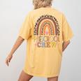 Preschool Crew Cute Leopard Rainbow Back To School Teachers Women's Comfort Colors T-Shirt Back Print Mustard Preschool Crew Cute Leopard Rainbow Back To School Teachers Women's Comfort Colors T-Shirt Back Print Mustard