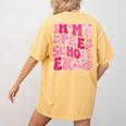 In My Preschool Era Teachers Women Back To School Kids Girls Women's Comfort Colors T-Shirt Back Print Mustard In My Preschool Era Teachers Women Back To School Kids Girls Women's Comfort Colors T-Shirt Back Print Mustard