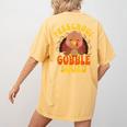 Preschool Gobble Squad Cute Turkey Thanksgiving Teacher Women's Comfort Colors T-Shirt Back Print Mustard Preschool Gobble Squad Cute Turkey Thanksgiving Teacher Women's Comfort Colors T-Shirt Back Print Mustard