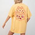 Preschool Pre-K Is My Jam Strawberry Girl Teacher Kids Women's Comfort Colors T-Shirt Back Print Mustard
