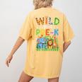 Preschool Teacher Kids Back To School Wild About Pre-K Women's Comfort Colors T-Shirt Back Print Mustard Preschool Teacher Kids Back To School Wild About Pre-K Women's Comfort Colors T-Shirt Back Print Mustard