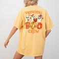 Principal Teacher Boo Crew Halloween Spooky Costume Women's Comfort Colors T-Shirt Back Print Mustard Principal Teacher Boo Crew Halloween Spooky Costume Women's Comfort Colors T-Shirt Back Print Mustard