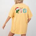 PTO Santa Hat Reindeer Parent Teacher Organization Christmas Women's Comfort Colors T-Shirt Back Print Mustard PTO Santa Hat Reindeer Parent Teacher Organization Christmas Women's Comfort Colors T-Shirt Back Print Mustard