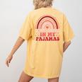 Rainbow Homeschool Mom Teacher I Go To School In My Pajamas Women's Comfort Colors T-Shirt Back Print Mustard Rainbow Homeschool Mom Teacher I Go To School In My Pajamas Women's Comfort Colors T-Shirt Back Print Mustard