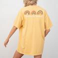 Rainbow Parents As Teachers Early Childhood Educator PAT Women's Comfort Colors T-Shirt Back Print Mustard