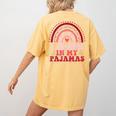 Rainbow Retro Homeschool Mom Teacher I Teach In My Pajamas Women's Comfort Colors T-Shirt Back Print Mustard Rainbow Retro Homeschool Mom Teacher I Teach In My Pajamas Women's Comfort Colors T-Shirt Back Print Mustard