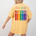 Rainbow Roygbiv Kids Artist Costume Art Teacher Women's Comfort Colors T-Shirt Back Print Mustard Rainbow Roygbiv Kids Artist Costume Art Teacher Women's Comfort Colors T-Shirt Back Print Mustard