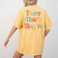 There Their They'Re English Class Grammar Joke Teacher Women's Comfort Colors T-Shirt Back Print Mustard There Their They'Re English Class Grammar Joke Teacher Women's Comfort Colors T-Shirt Back Print Mustard
