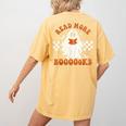 Read More Books Cute Ghost Reading Book Teacher Halloween Women's Comfort Colors T-Shirt Back Print Mustard Read More Books Cute Ghost Reading Book Teacher Halloween Women's Comfort Colors T-Shirt Back Print Mustard