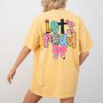 Lets Read Reading Teacher Back To School Literacy Pencil Bow Women's Comfort Colors T-Shirt Back Print Mustard Lets Read Reading Teacher Back To School Literacy Pencil Bow Women's Comfort Colors T-Shirt Back Print Mustard