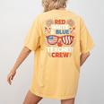 Red & Blue Teacher Crew Shirt 4th Of July Sunglasses Women's Comfort Colors T-Shirt Back Print Mustard Red & Blue Teacher Crew Shirt 4th Of July Sunglasses Women's Comfort Colors T-Shirt Back Print Mustard