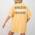 Regulation Before Expectation Cute ABA SPED Teacher Therapy Women's Comfort Colors T-Shirt Back Print Mustard
