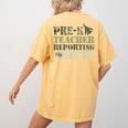 Retro Back To School Women Old Camo Pre-K Teacher Women's Comfort Colors T-Shirt Back Print Mustard Retro Back To School Women Old Camo Pre-K Teacher Women's Comfort Colors T-Shirt Back Print Mustard