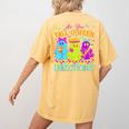 Retro Are You Falloween Direction Teacher Spooky Halloween Women's Comfort Colors T-Shirt Back Print Mustard