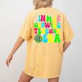 Retro Groovy In My Glowing Teacher Era Happy Teacher's Day Women's Comfort Colors T-Shirt Back Print Mustard Retro Groovy In My Glowing Teacher Era Happy Teacher's Day Women's Comfort Colors T-Shirt Back Print Mustard
